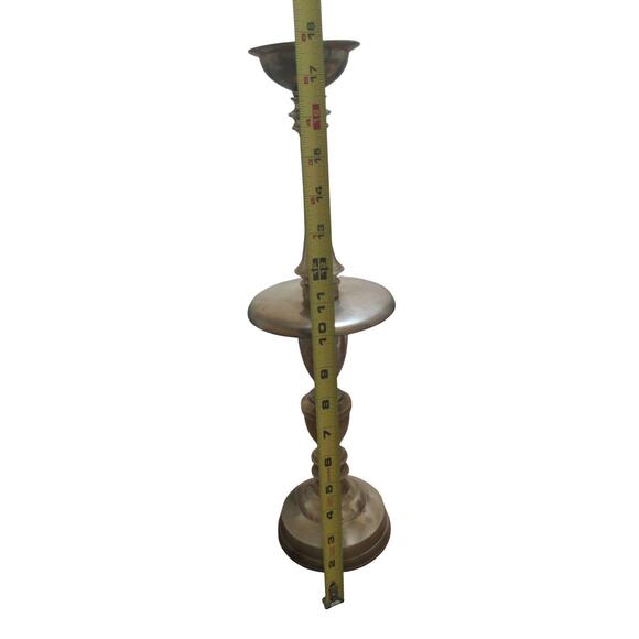 Solid Brass Pricket Candlesticks Set of 218" Tall Patinated Spike Candle Holders - Picture 8 of 8